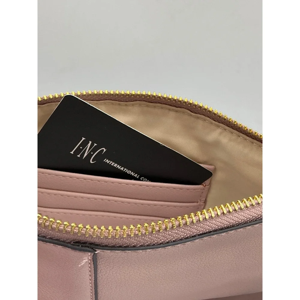 INC‎ International Concepts Wristlet Clutch OS Millennial Pink Tassel 100022242